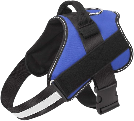 Reflective No-Pull Walking Vest with Comfort Handle - Blue Small